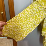 Who What Wear Who What Wear ruffle balloon long sleeve bright green white blouse size L NEW Photo 1