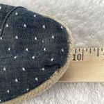 Toms Espadrille Alpargata Dot Chambray Slip On Shoes Womens 6.5 Black Rope Sole Photo 12