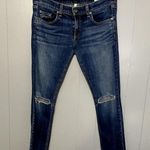 Rag and Bone Blue Dark Wash Denim Tomboy Low Rise Fitted Distressed Jeans 27 Photo 0