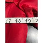 NWT Samantha Sipos Red Nylon Jacket Leather Trim Hooded Trench Coat Size S Photo 5