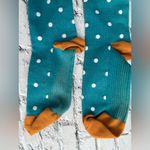 None Green Orange Polka Dot Knee High Compression Pressure Socks Photo 2