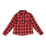 Risen Women’s Black Red Plaid Button Down Flannel Shirt Size M Excellent Photo 1