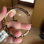 NWT Sequin Bangle Hinge Bracelet Gold Black by Nordstrom Photo 4