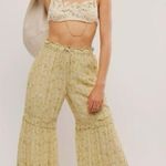 Free People Dainty Ethereal Cottage Prairie Tiered Wide Leg Pants Size Large NEW Photo 1