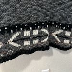 Free People Grey Open Weave 'Fair Isle' Chunky Oversized Sweater, Size M Photo 8