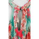 Rococo Sand Pleated Floral Mini Dress Womens Size Small NEW Green Photo 7