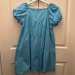 ZARA  Tiered Poplin Dress in Electric Blue Photo 6