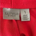 Chico's Women Cardigan M Red Open Front Stretch Jacket Career Office Travel Event Photo 1