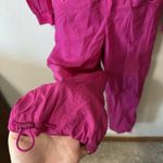 Athleta  x Alicia Keys Sz 0 Hot Pink Nylon Utility Jumpsuit Open Back Long Sleeve Photo 5