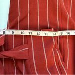 J.O.A. High Waisted Wide Leg Crop Pant with Tie Red Stripe Size Medium NWT Photo 3