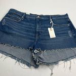 Good American Good '90s Denim Jean Cutoff Shorts Womens SZ 16 Summer Coastal NEW Photo 0