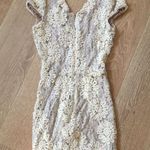 Dress the Population Zoe Cream Ivory Flower Bride Embellished Dress S Mini Bodycon Bridal Photo 3