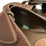 Hokus Pokus Vintage Y2K Leather Chunky Heel Lug sole Slide Sandal Wrap Toe,Sz 10 Brown Photo 8