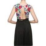 Acevog size L embroidered top blue knit skirt. Size L Photo 2