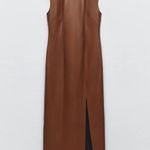 ZARA  Faux Leather Midi Dress Photo 0