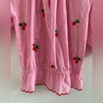 Pink City Prints Pink Beatrice Cotton Strawberry Embroidered Blouse Large Photo 11