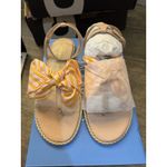 Jack Rogers Slip On Bow Detail Satin Blush Stripe Heidi Sandals Size 8.5 Preppy Photo 7