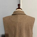 ZARA  Women Soft Double Breasted Collared Camel Two Front Pockets Long Vest Sz S Photo 9