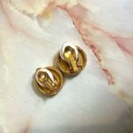 Bijoux Terner gold tone faux Roman coin clip on vintage earrings Photo 4