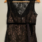 Loft Black Lace Tank Top whimsy goth grunge fairy lace Photo 0