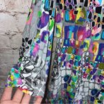 Snoskins Button Front Collared Mosaic Print Top Size Large Photo 2