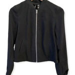 H&M  Divided Black Minimalist Festival Bohemian Cropped Womens Jacket SZ 4 Photo 0