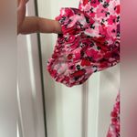 Zexxxy Women's Floral Pink Long Sleeves Ruffle Dress Size XL NWT Photo 4