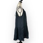 Treasure & Bond  Swing Dress Women's Medium Black  Cotton Blend Tiered Sleeveless Photo 4