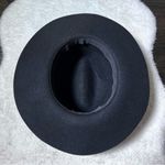 Phenix Black 100% Wool Leather Band Wide Brim Hat Photo 7