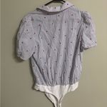 Draper James  Red White Blue Stripe Star Button Front Body Suit Size XL Patriotic Photo 1