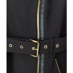 Michael Kors Michael M. Black Belted Trench Coat Photo 3