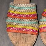 Eric Javits Colorful Braided Cork Summer Open Toe Wedge Sandals 6.5 Photo 7