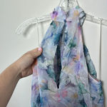 MISA Los Angeles MISA Womens Victorian Dress XS Waterfall High Low Event Halter Neck Abstract NEW Photo 9