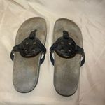 Tory Burch  Miller Cloud Sandals Perfect Black Patent Leather/ Suede Cork Photo 6