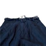 BLANK NYC Blank NYC Set Sail Belted Shorts Women’s Size 27 Navy Blue Linen High Rise Photo 7