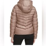 Kenneth Cole  Zip Puffer Hooded Jacket Maroon Medium NWOT Photo 1