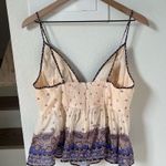 Zimmermann Maxine Plunge Blouse Tank Top In Purple Multicolor Photo 2