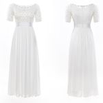 Elegant chiffon lace sequin wedding dress Photo 5