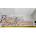 Anthropologie  Cardigan Women Medium Pink Blush White Bead Boho Cottage Wedding Photo 3