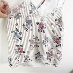 Cami NYC  Racer Georgette Floral Stripe Silk Tank Top Blouse XS Photo 2