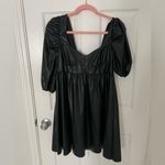 ASOS  puffy sleeves faux leather dress Photo 5