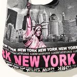 Robin Ruth Robin Roots New York City Skyscape Statue of Liberty Neon Pink Canvas Shoulder Photo 1