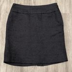 Loft Ann Taylor Women's Charcoal Gray Floral Lace Pattern Mini Pencil Skirt sz 6 Photo 0