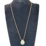 Paparazzi Dainty Name ID Necklace Diane Floral Carved Hand Painted 16" Minimalist Vtg Photo 0