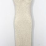 Significant Other Goldie Ribbed Midi Dress Women’s Size 2 Tan Photo 1