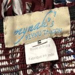 Anthropologie Mynah's Reynu Taandon Keshika Skirt Womens Small Maxi Ruffle Floral Leaves Red Photo 2