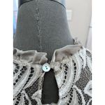 H Trend Ruffle Neck Lace Detail Silk Shell Fully Lined Blouse Size XS Coquette Photo 8