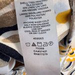 Ann Taylor  Factory Linen Viscose Floral Skirt Women’s Size 14 Lined Yellow Biege Photo 4