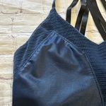 Splits59 Split59 Navy Strappy Workout Tank Top Metallic Built-in Bra Small Photo 2