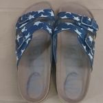 Mad love  Keava Americana Blue/White Footbed Sandals 9 Holiday Prints Casual Twee Photo 3